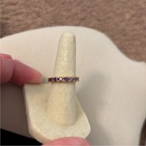 Diamonique Elegant Gold and Purple Women's Ring Brand New